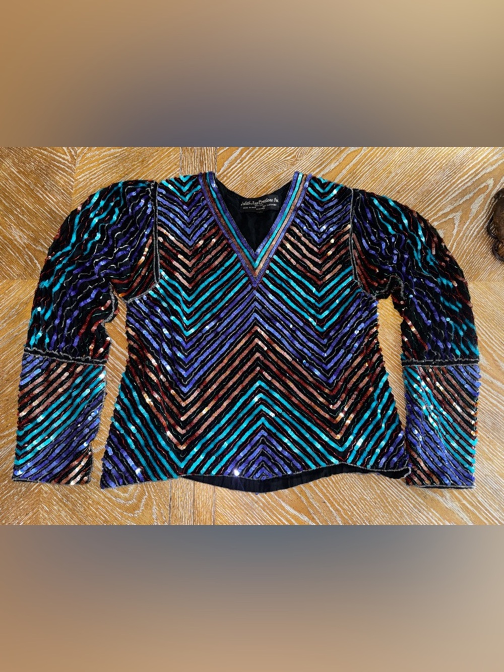 vintage Judith Ann Creations beaded and sequined top
